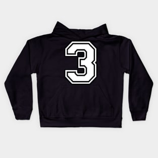 Number 3 Three Back Kids Hoodie